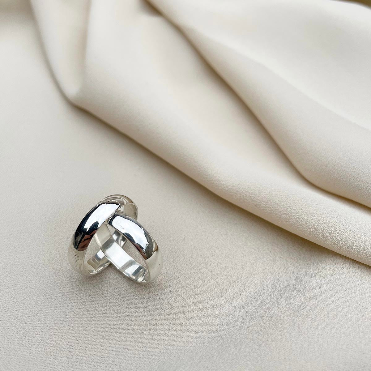 Par de Aliança Prata - A000300