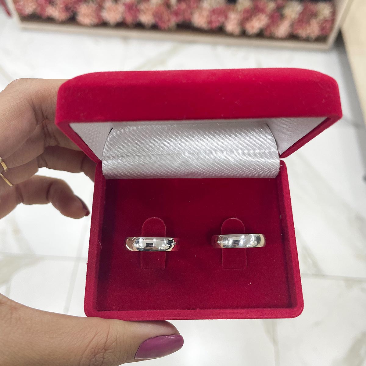 Par de Aliança Prata - A000300