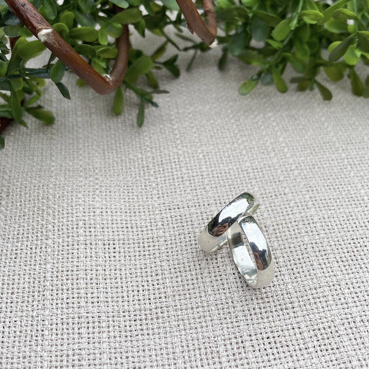 Par de Aliança Prata - A000300