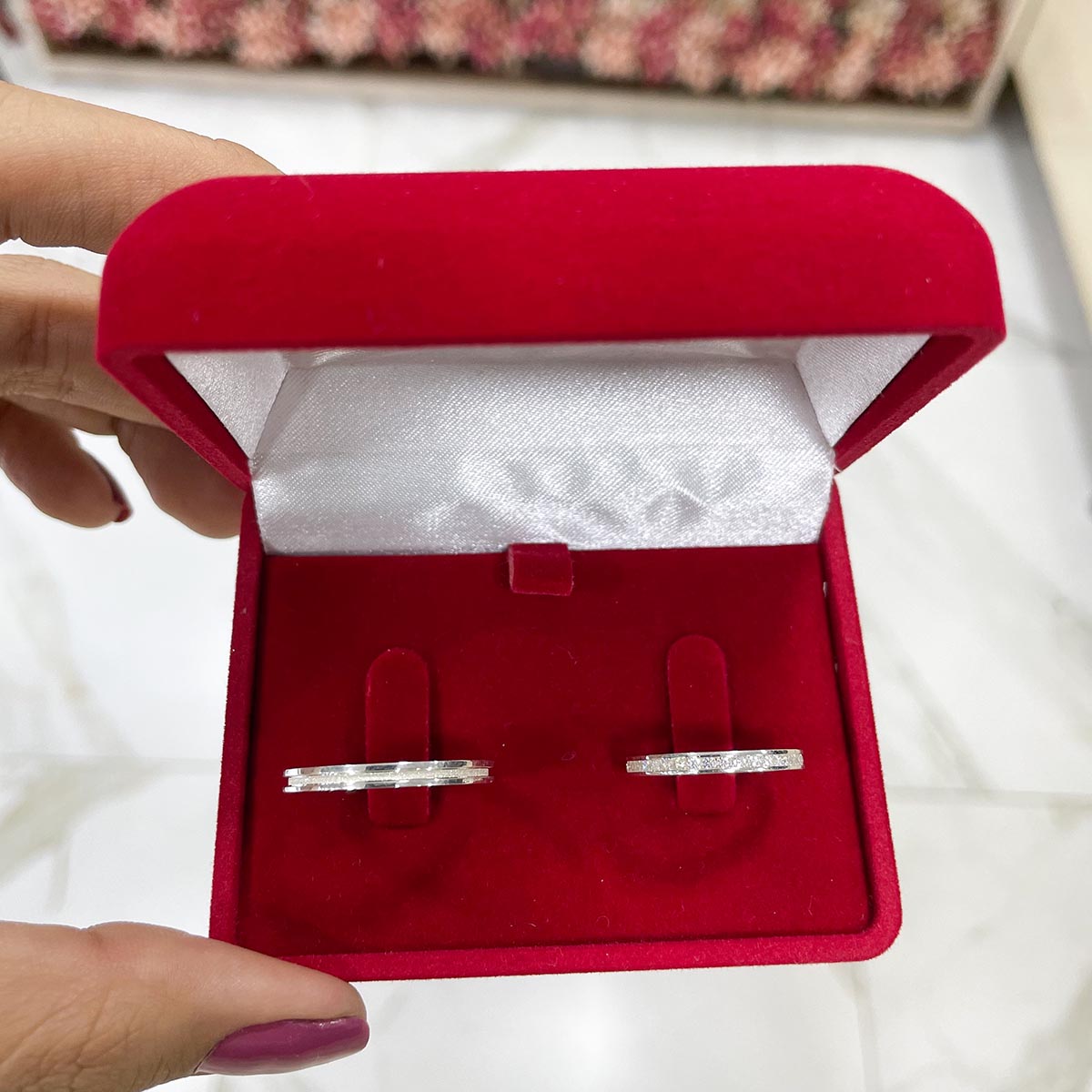 Par de Aliança Prata - A000316