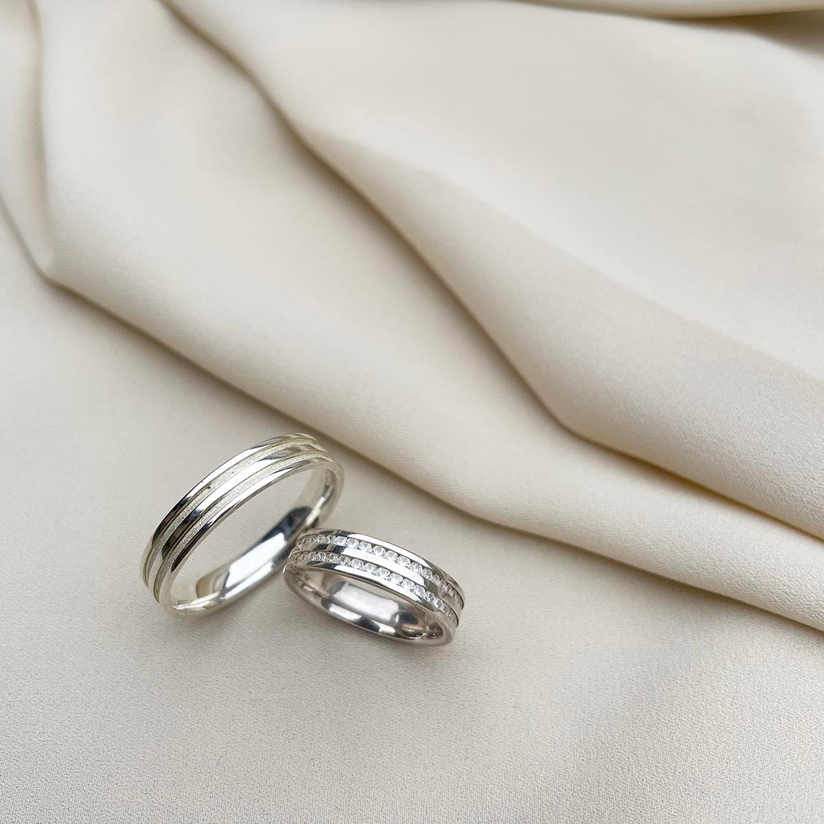 Par de Aliança Prata - A000318