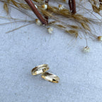 Par de Aliança Ouro 18K Diamantada - A000612 - Modelo Jóias