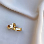 Par de Aliança Ouro 18K Diamantada - A000614 - Modelo Jóias