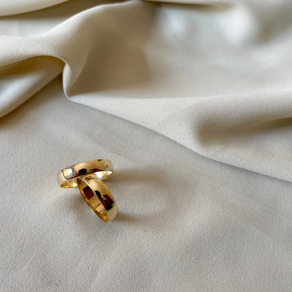 Par de Aliança Ouro 18K Tradicional - A000020 - Modelo Jóias