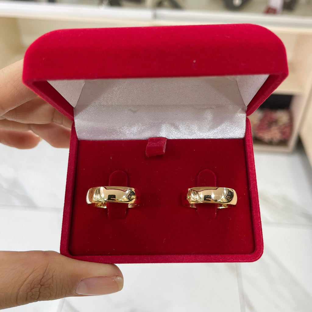 Par de Aliança Ouro 18K Tradicional - A000033 - Modelo Jóias