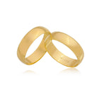 Par de Aliança Ouro 18K Tradicional - A000033 - Modelo Jóias