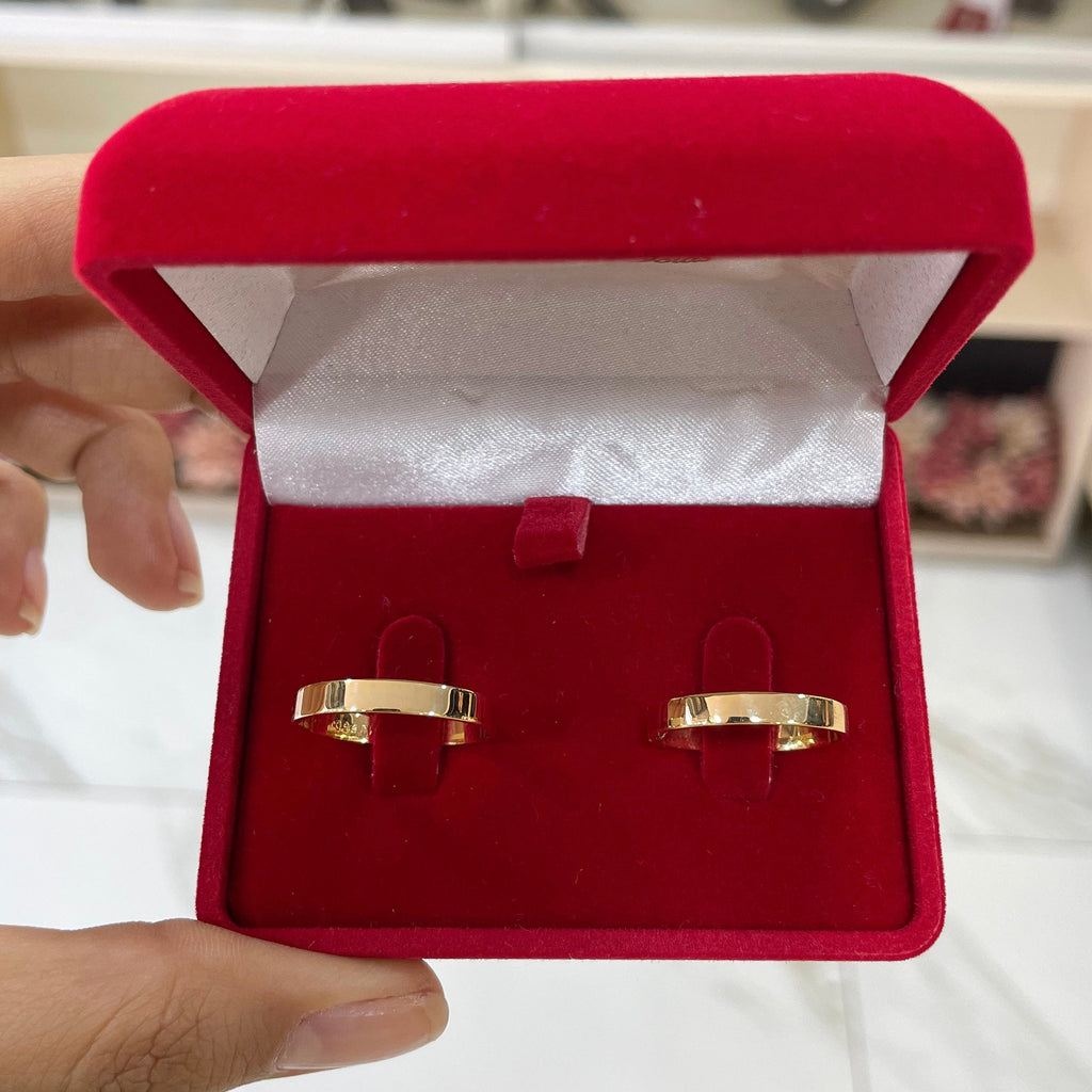 Par de Aliança Ouro 18K Tradicional - A000043 - Modelo Jóias