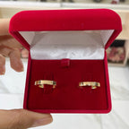 Par de Aliança Ouro 18K Tradicional - A000043 - Modelo Jóias