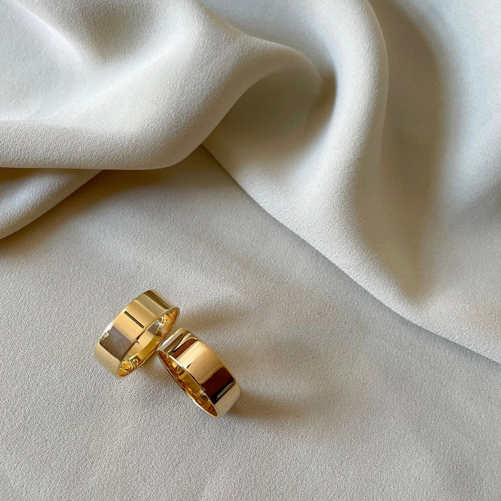 Par de Aliança Ouro 18K Tradicional - A000047 - Modelo Jóias