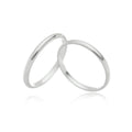 Par de Aliança Prata - A000395 - Modelo Jóias