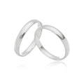 Par de Aliança Prata - A000396 - Modelo Jóias