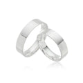 Par de Aliança Prata - A000401 - Modelo Jóias