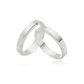Par de Aliança Prata - A000403 - Modelo Jóias